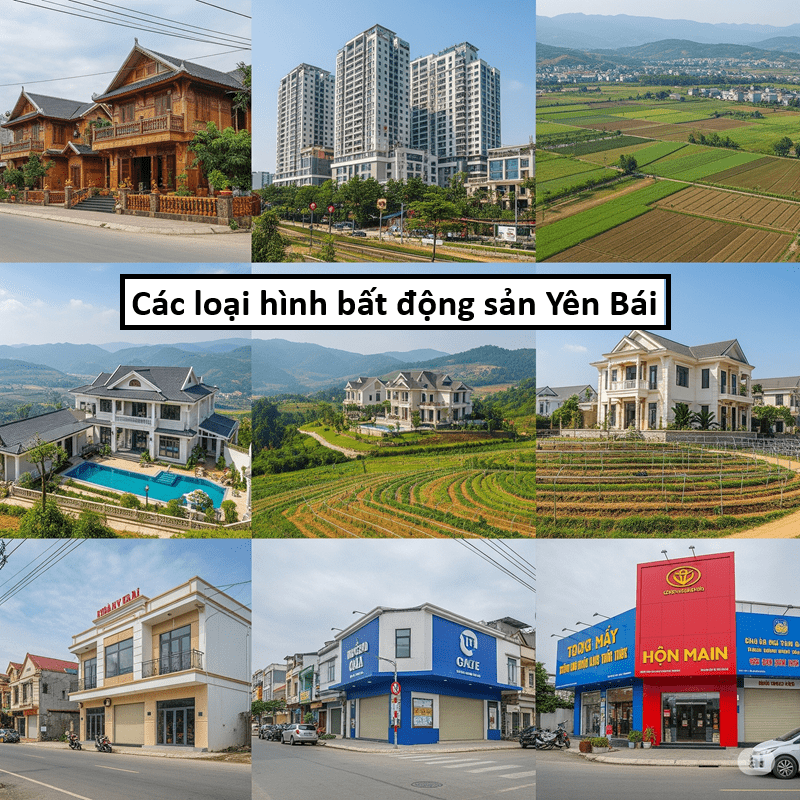 Các loại hình bất động sản Yên Bái
