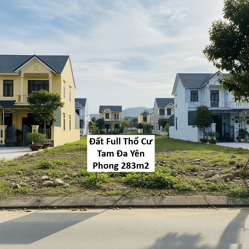 Đất Full Thổ Cư Tam Đa Yên Phong 283m2