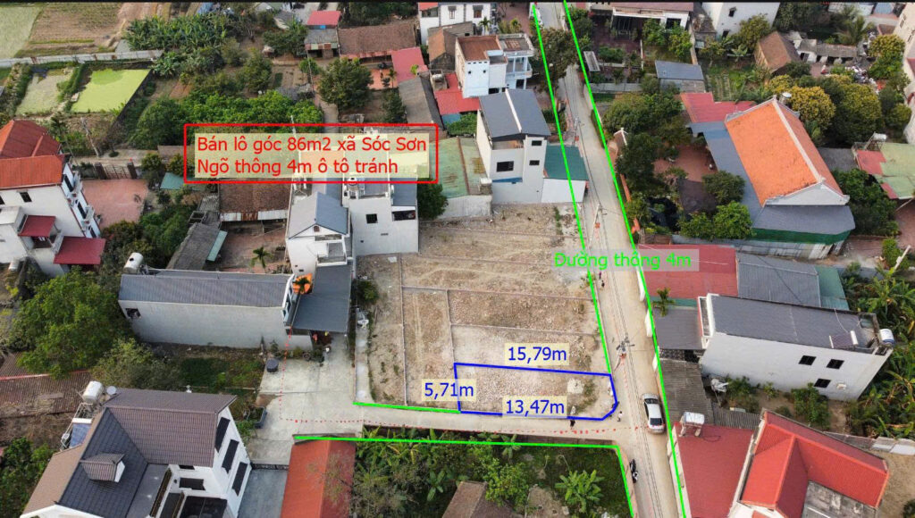 Bán lô góc 86m2 Đông Xuân Sóc Sơn
