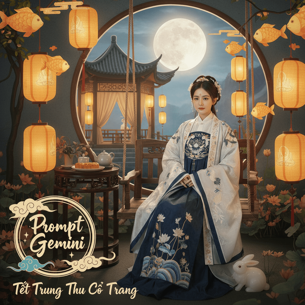 Prompt Gemini Ảnh Trung Thu Cổ Trang