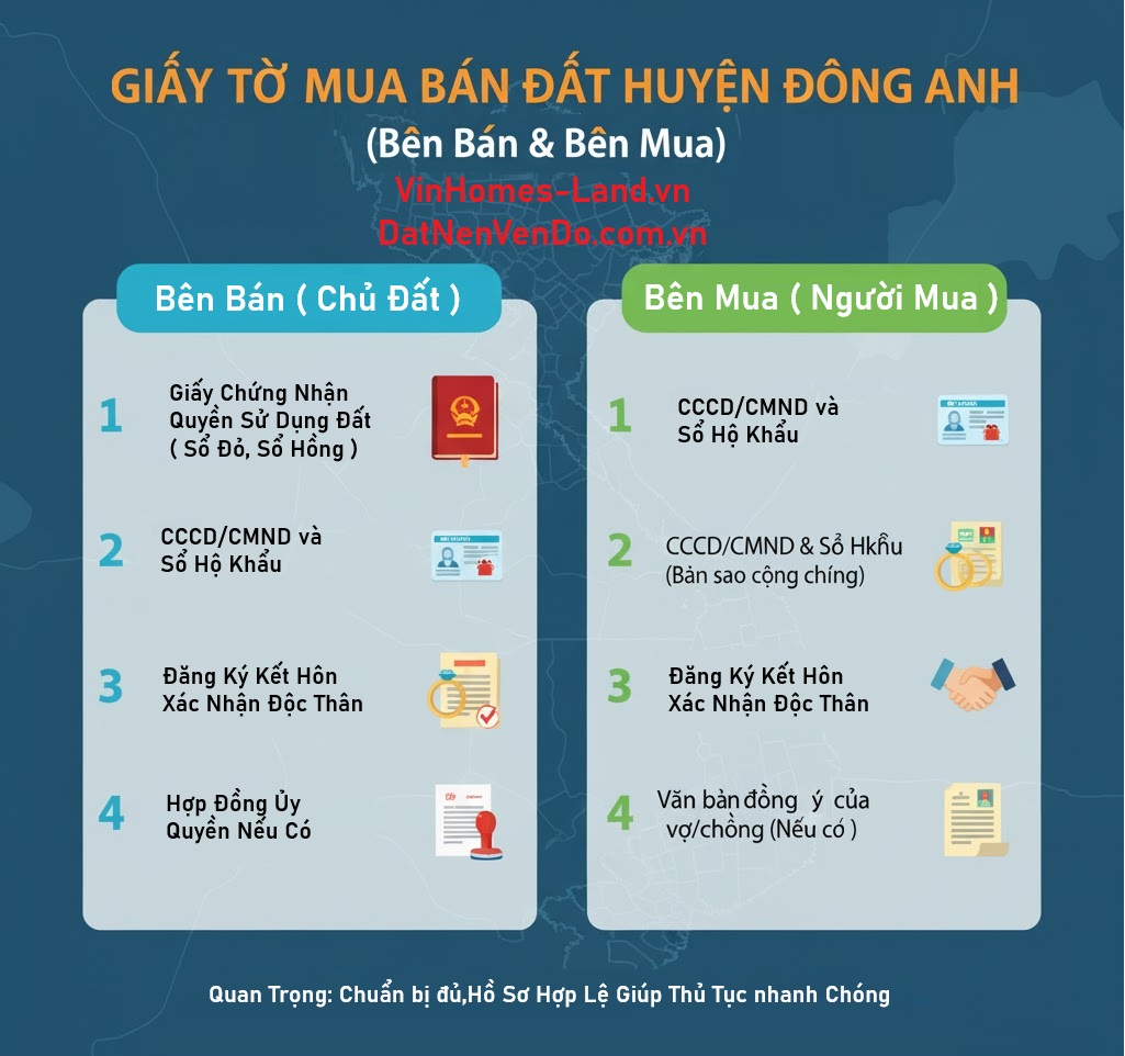 Giấy Tờ Mua Bán Đất Huyện Đông Anh
