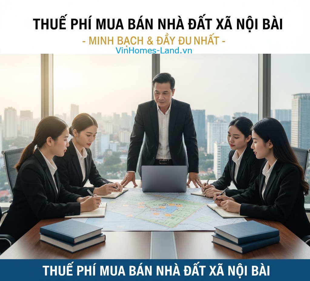 Thuế phí mua bán nhà đất xã Nội Bài