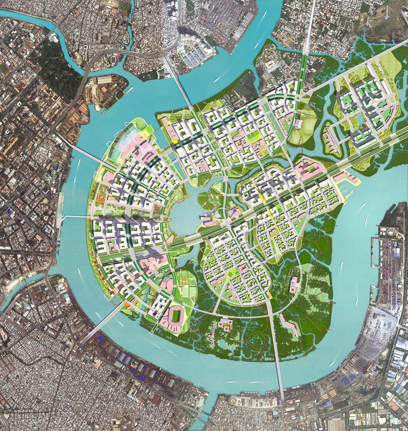 Phối cảnh ý tưởng đô thị quốc tế