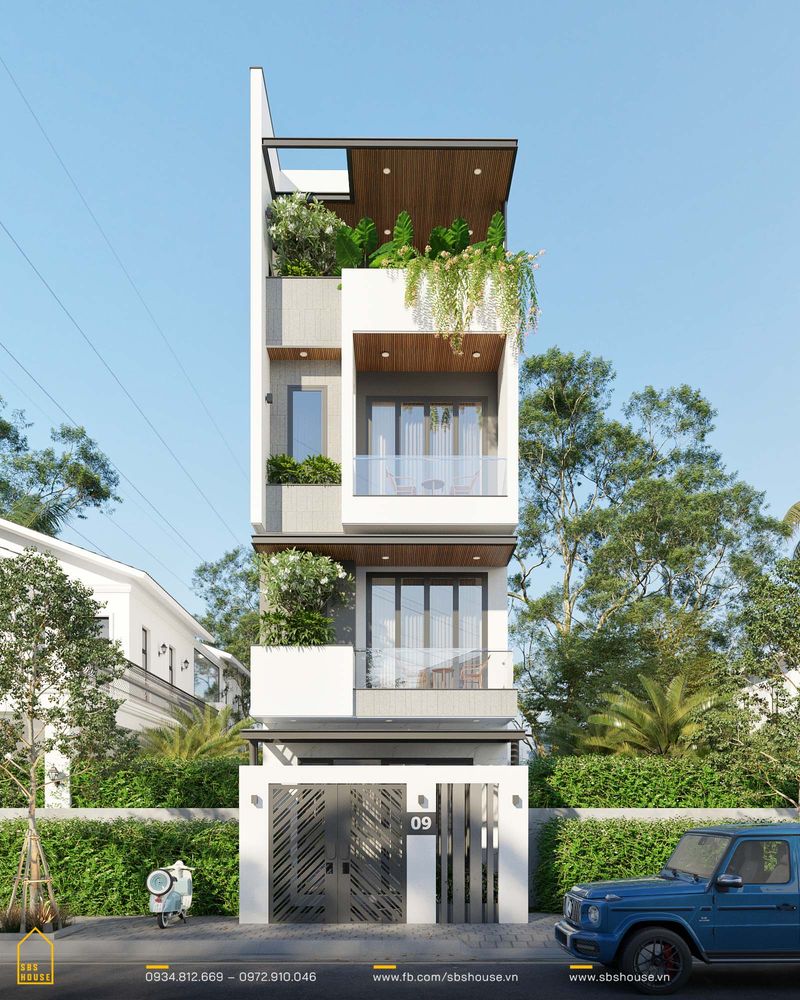 phối cảnh nhà phố basement Thư Lâm