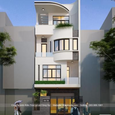 Mẫu thiết kế nhà lô phố 4 tầng 6x15m đẹp hiện đại