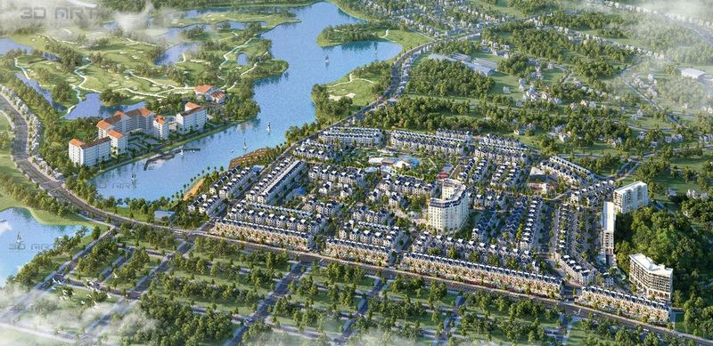 View sân golf triệu USD của biệt thự nhà vườn mẫu