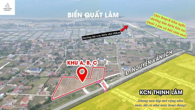 Toàn cảnh khu đất thương mại Thư Lâm