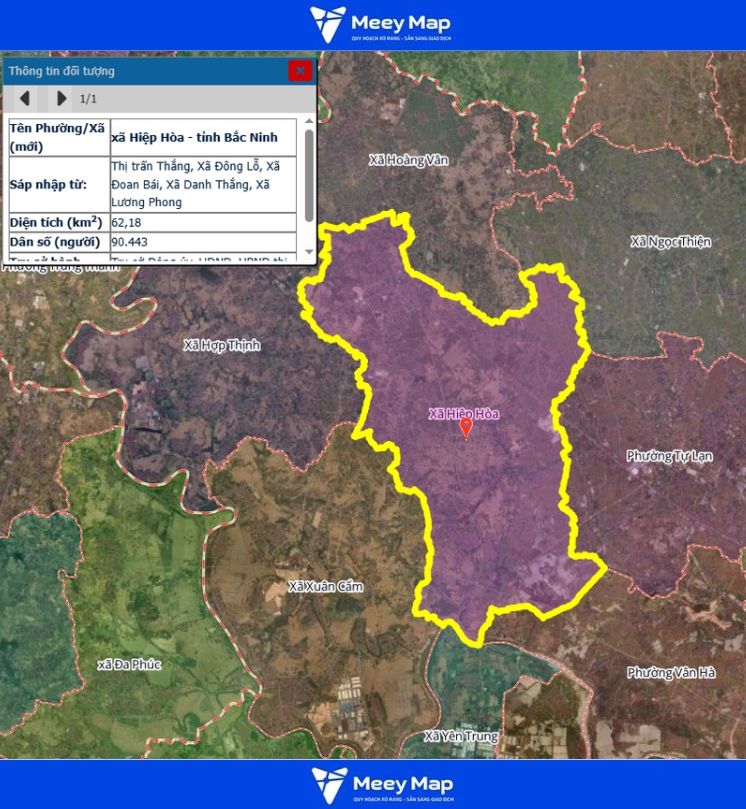 Bản đồ quy hoạch Hiệp Hòa