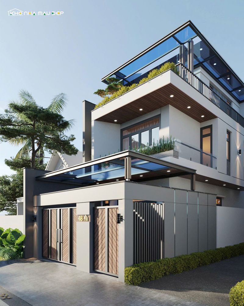 Phối cảnh mặt đứng townhouse 6x18m