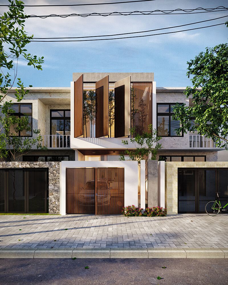 mặt bằng nhà phố 5x15m