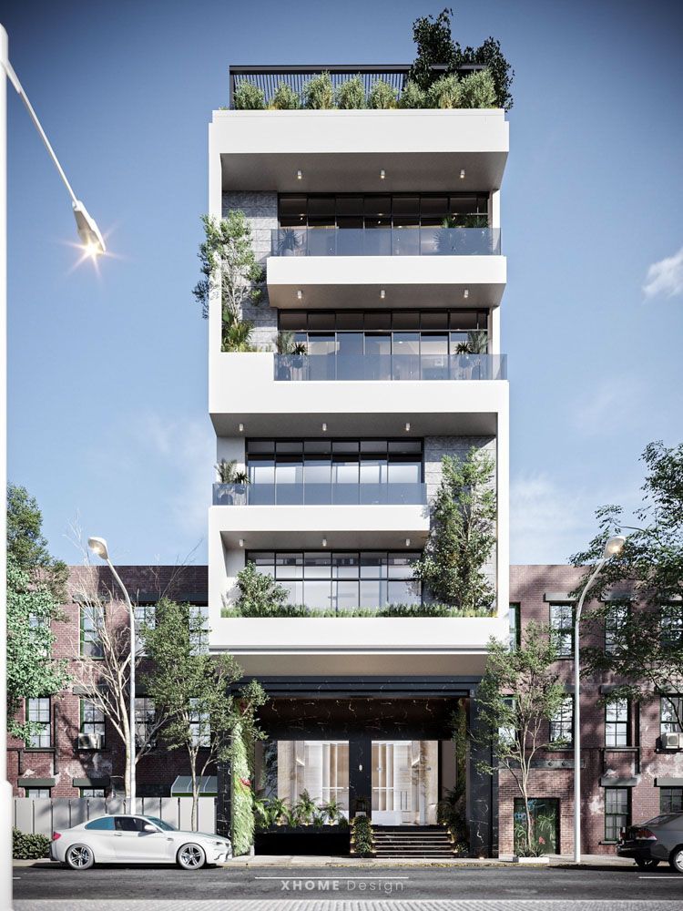 Nhà phố 6 tầng có tum