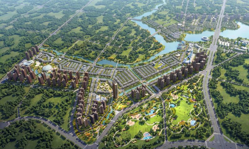 Phối cảnh tổng thể khu đô thị sinh thái