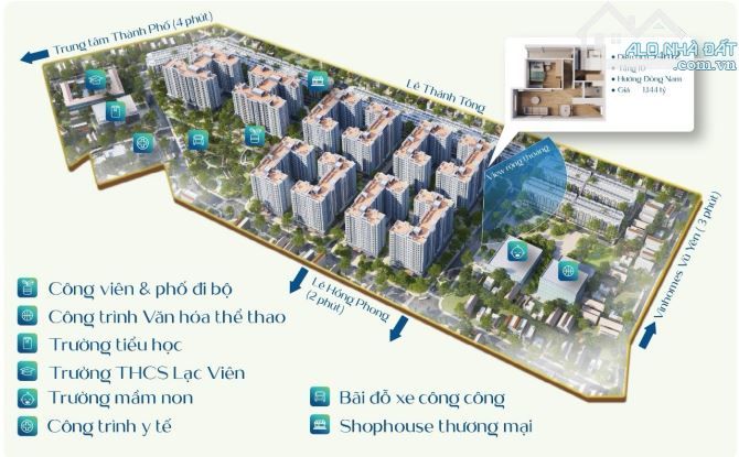 Góc nhìn từ xa & tuyến đường lớn