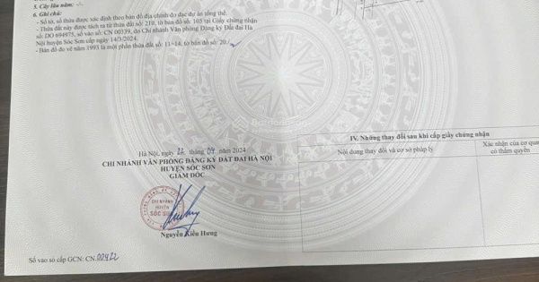 Hoàn tất thủ tục sang tên và cấp GCN