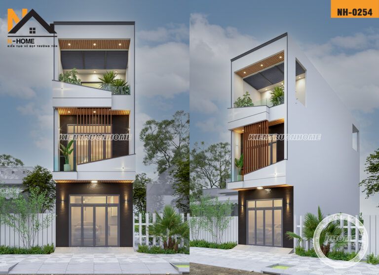 Mặt tiền và không gian tầng trên