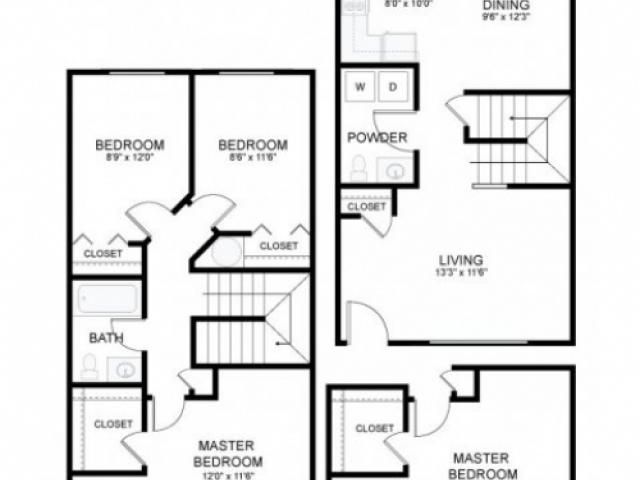 Phòng ngủ master trong townhouse 4PN