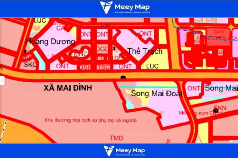 Bản đồ quy hoạch xã Mai Đình