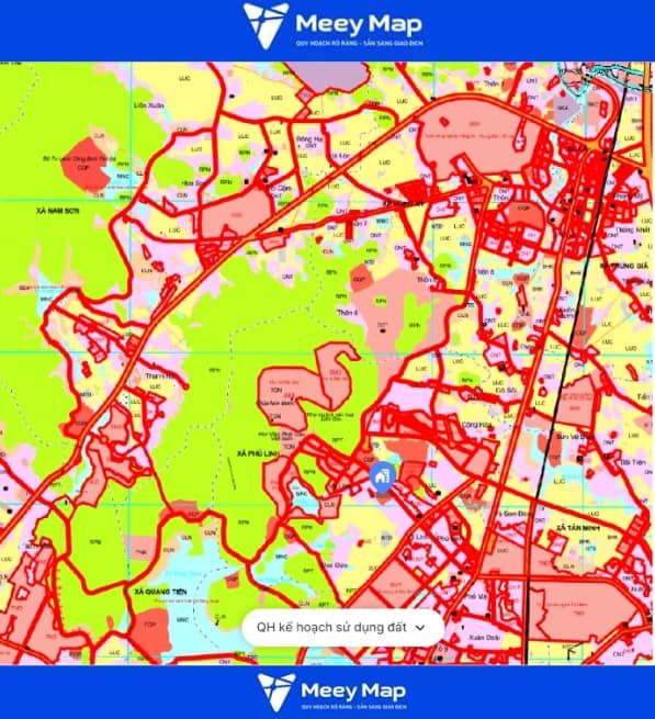 Bản đồ quy hoạch xã Phú Lĩnh