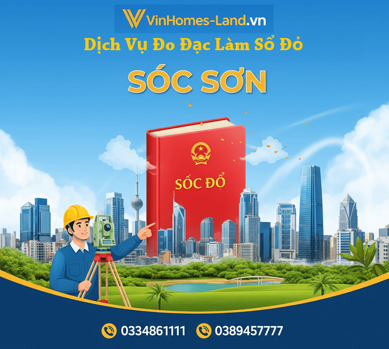 Dịch vụ Đo đạc làm sổ đỏ Sóc Sơn