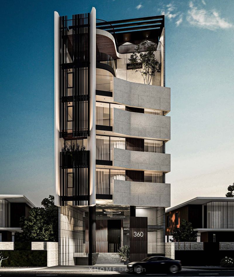 Thiết kế hiện đại cho nhà phố 7 tầng