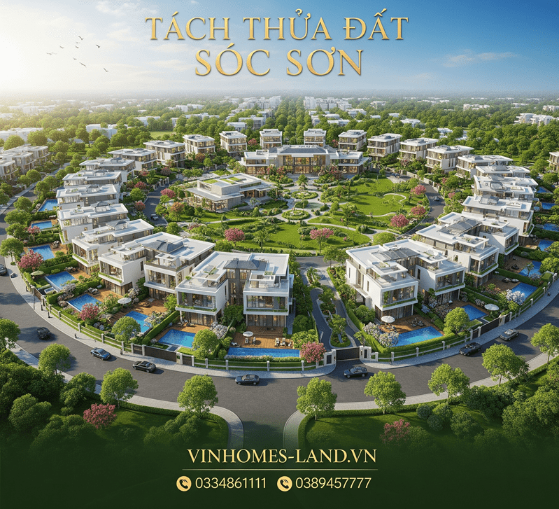 Biểu đồ quy trình tách thửa Sóc Sơn