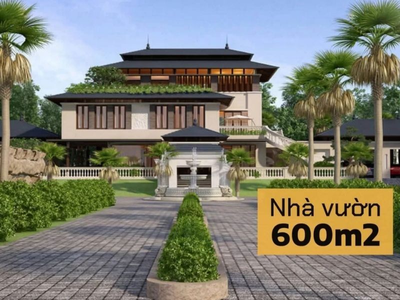 Thiết kế nhà vườn 600m2