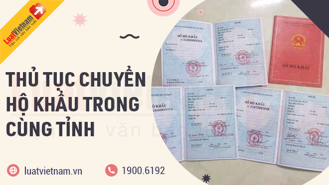 Thủ tục chuyển hộ khẩu trong cùng tỉnh