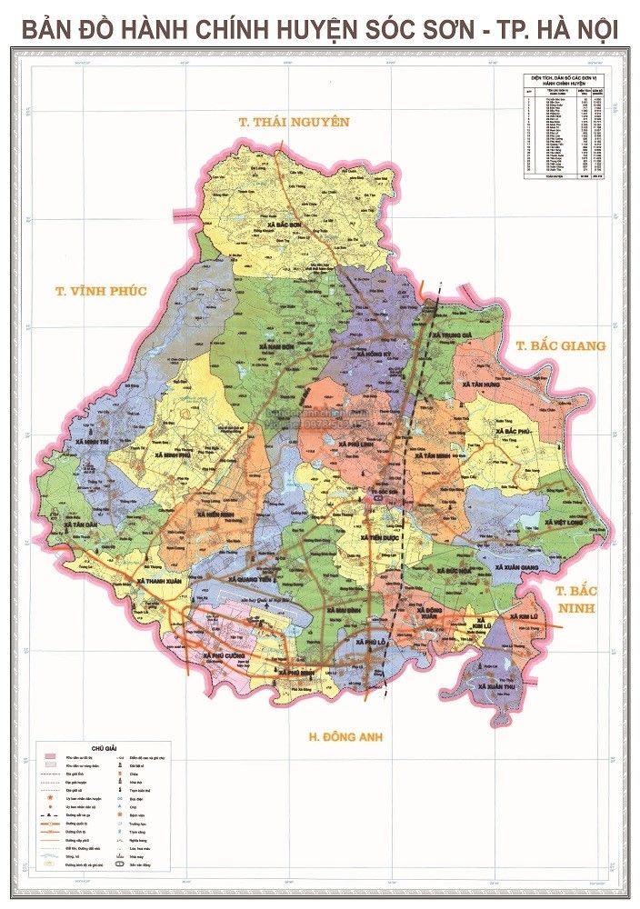 Bản đồ huyện Sóc Sơn