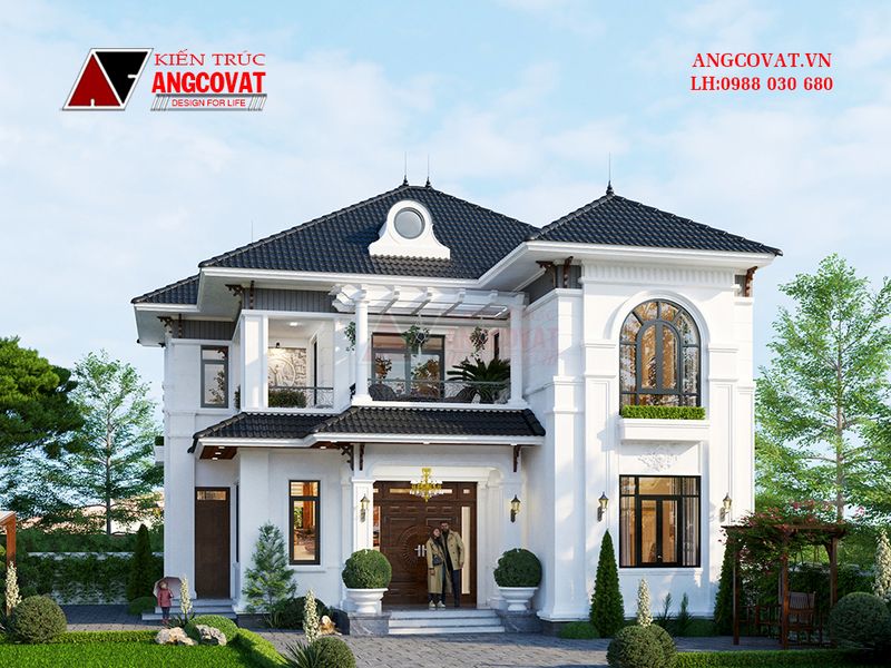 Ví dụ biệt thự 2 tầng tiêu chuẩn hoàn thiện