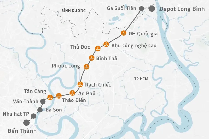 Cầu bộ hành kết nối nhà ga metro