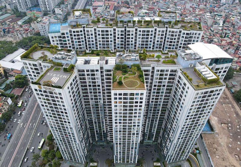 Minh họa không gian xanh trong nhà phố