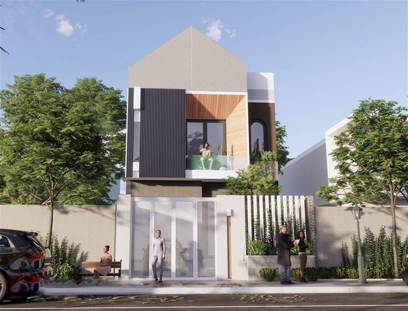 Mẫu nhà 2 tầng 7x19m