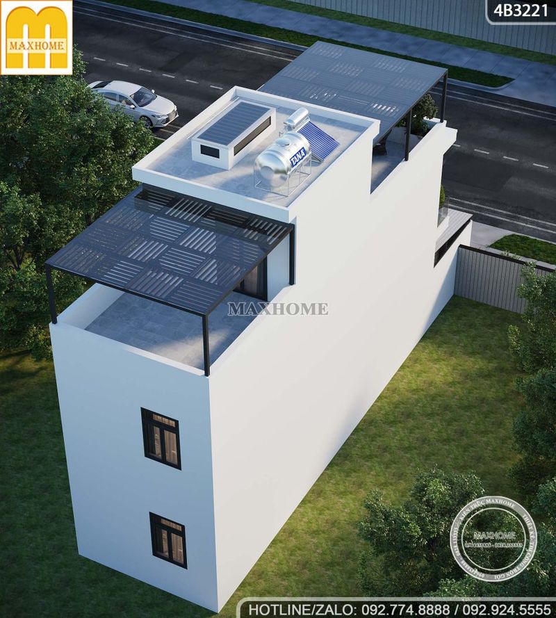 Mẫu nhà phố 5x16 hiện đại, sáng trọng