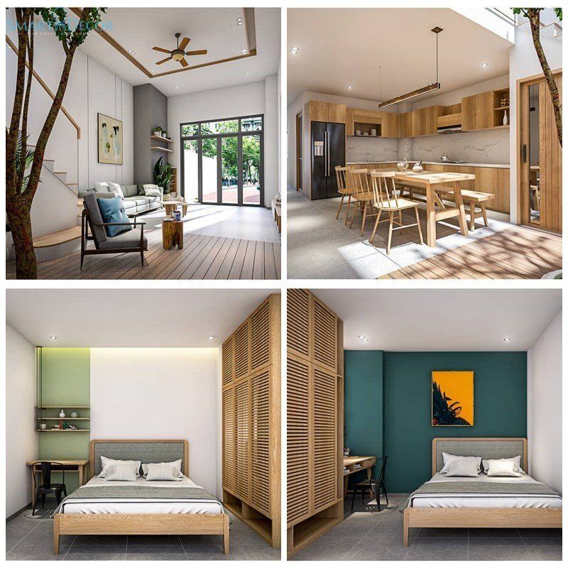 Nội thất nhà liền kề ấn tượng