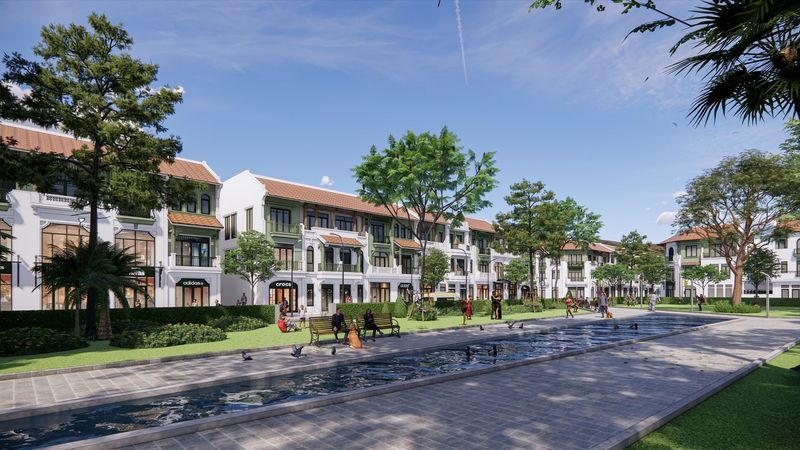 Phối cảnh mặt tiền townhouse