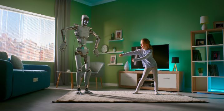 Robot butler trong không gian nhà kết nối AI