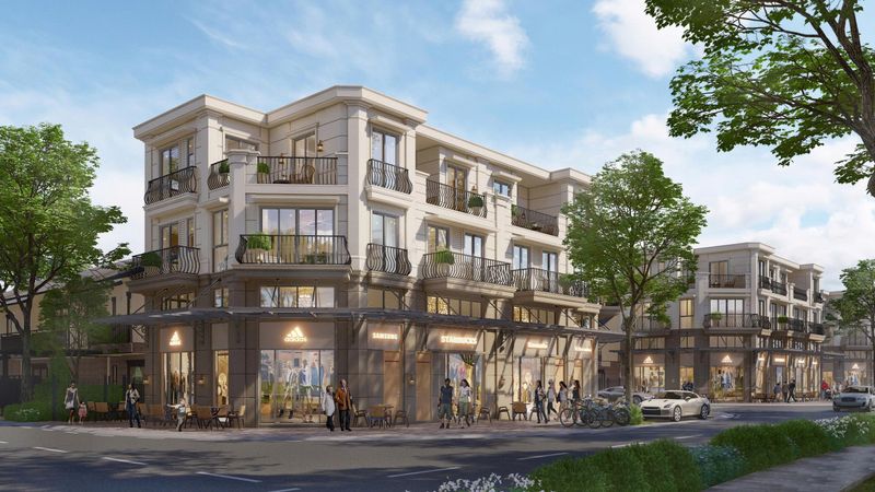 phối cảnh shophouse dự án Nam Long