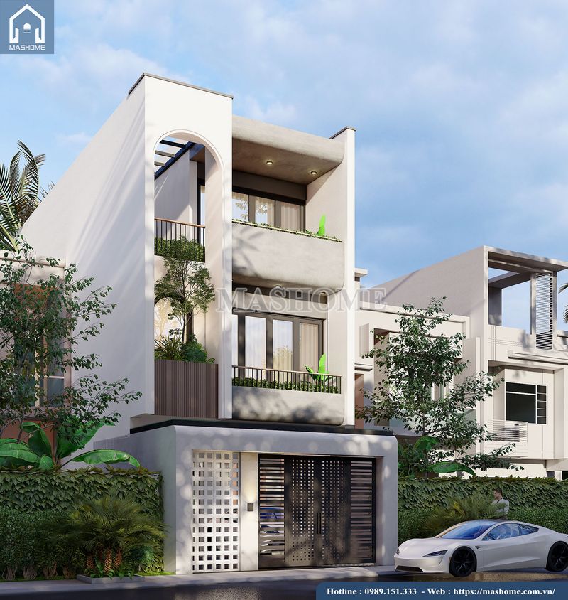 Nhà phố - ví dụ tương thích với quy hoạch địa phương