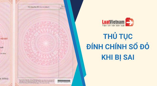Thủ tục đính chính sổ đỏ - minh họa hồ sơ