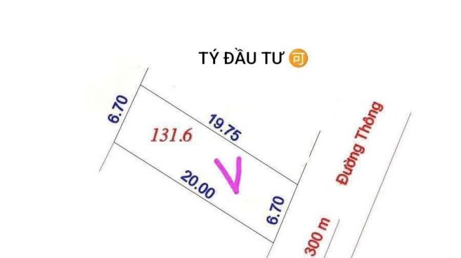 Góc chụp chi tiết lô đất và đường vào