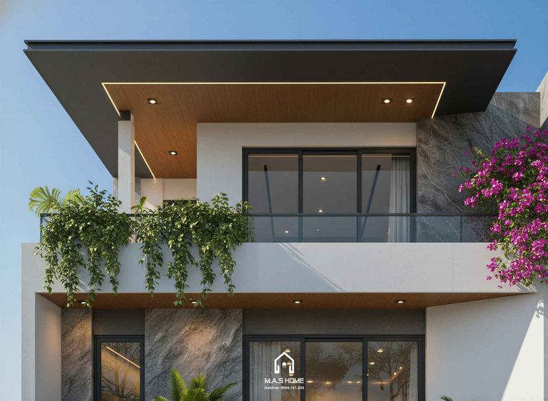 Minh họa phương án bố trí và mặt tiền