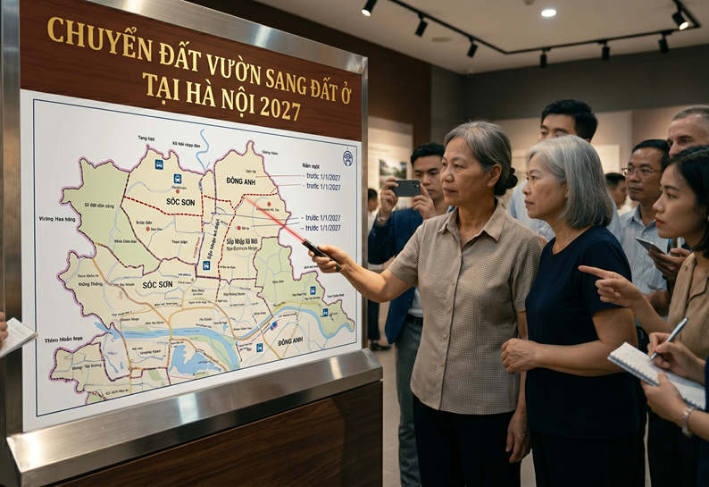Chuyển đất vườn sang đất ở tại Hà Nội 2027