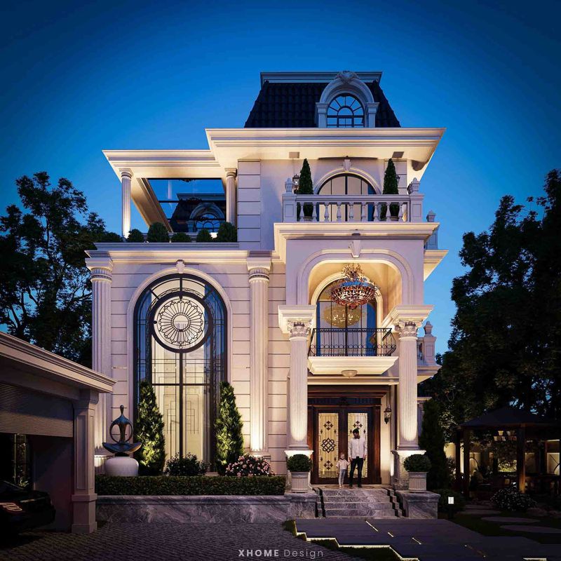 Phối cảnh biệt thự tân cổ điển