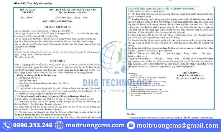 Giấy phép môi trường theo luật mới