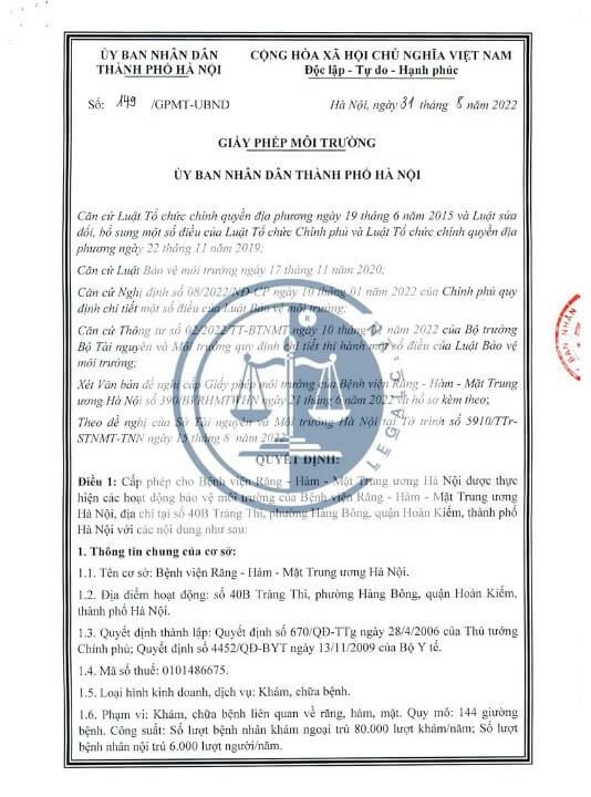 Giấy phép môi trường - minh họa