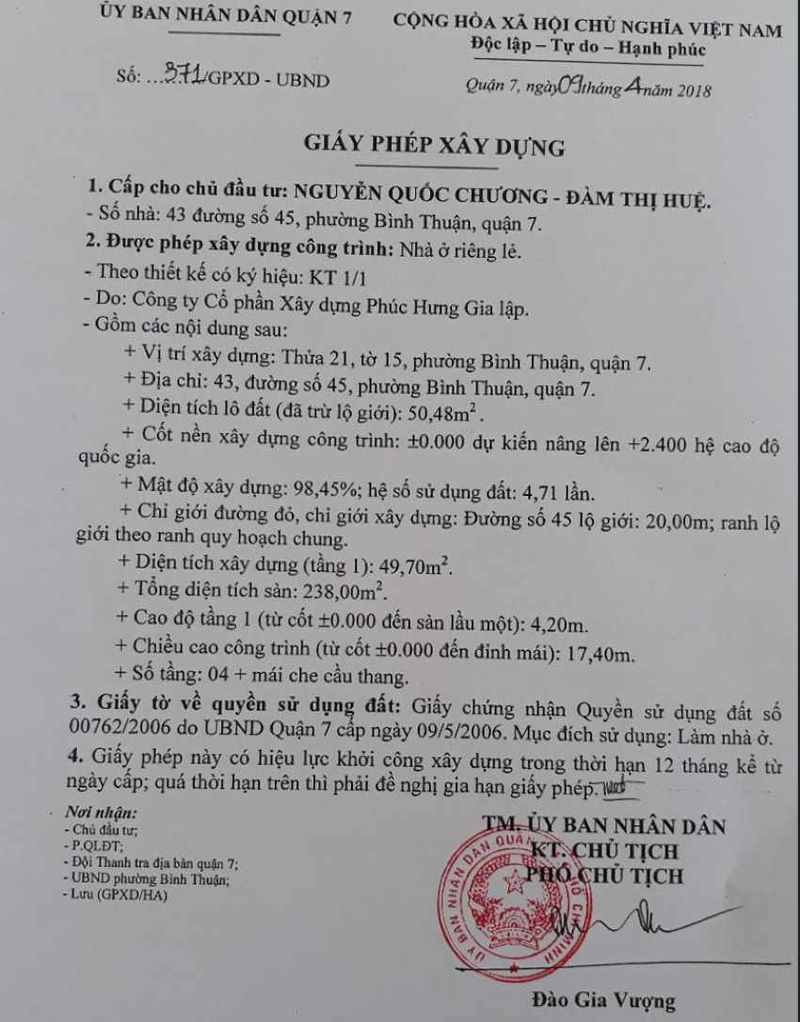 hồ sơ xin cấp giấy phép