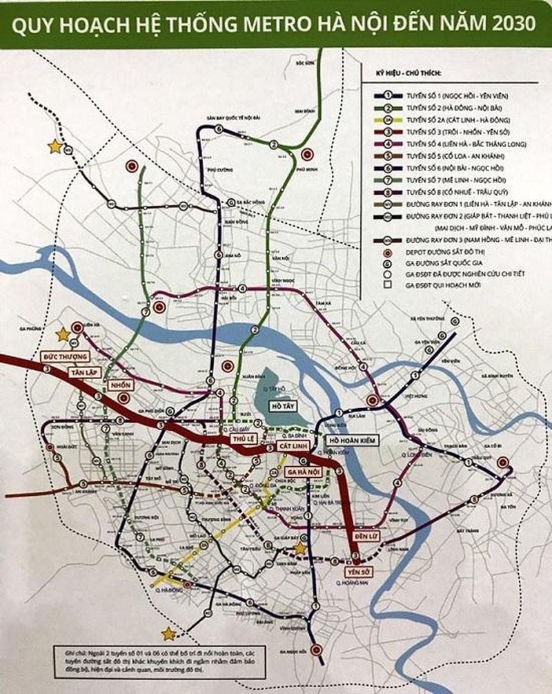 Hình ảnh hệ thống metro Hà Nội