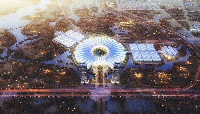 Phối cảnh trung tâm triển lãm Vinhomes Cổ Loa