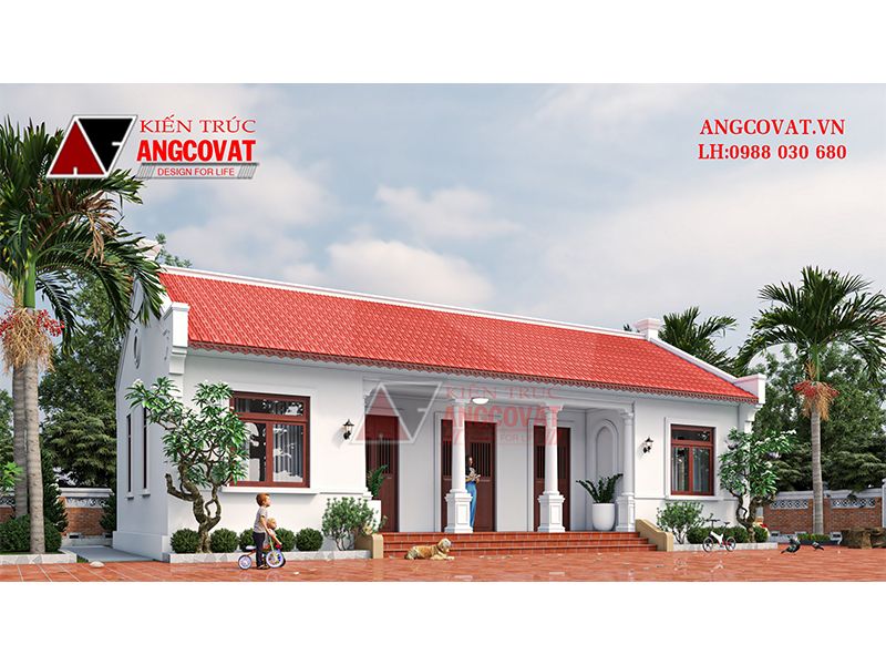 Mẫu thiết kế nhà cấp 4 mái ngói