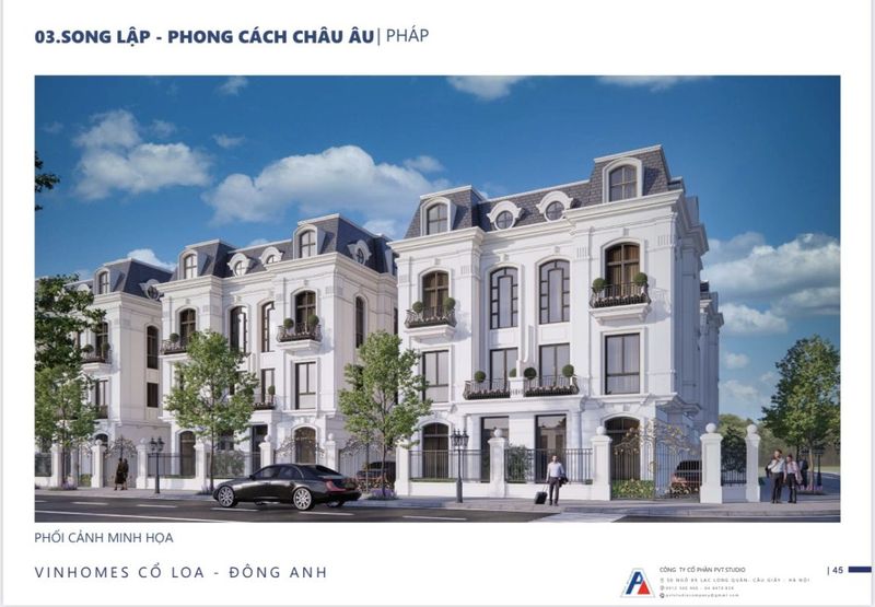 Biệt thự song lập mẫu